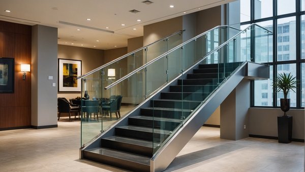 Alliez sécurité et design avec une rambarde escalier verre